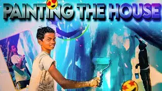 Painting 🖌️ The House 🤩For Christmas//Christmas Ke Liye Ghar ko Colour kiye 
