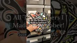 All The Stickers I Made in October! Which One is Your Favorite? #suzensartshop