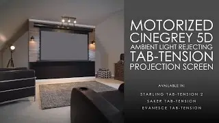 ✅ CineGrey 5D Ambient Light Rejecting, Tab-Tension Motorized Projection Screen