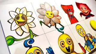 Рисунок FRIDAY NIGHT FUNKIN' VS ORIGINAL Дейзи, Мини Хагги, Длинноногий малыш и Игрок