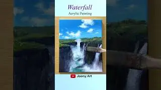 Waterfall Painting / Acrylic Painting #shorts