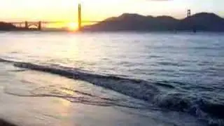 Sunset Through Golden Gate Bridge