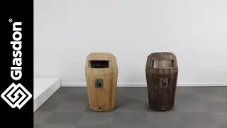Glasdon UK | Demonstration | Sherwood&trade; Litter Bin with Hooded Top