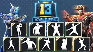 Season 13 Royal Pass All Emote Of PubG Mobile || S13 - Royal Pass Emote Leaks || Season 13 New Emot