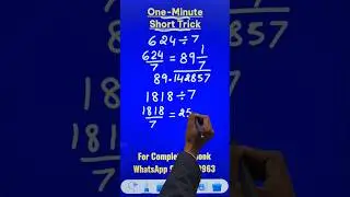 Division by 7 is Easy II Fast Calculation Short Trick for Division #youtubeshorts #magic #magictrick