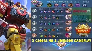 ml johnson ranked gameplay | johnson gameplay 2025 | how to play johnson mlbb | immortal johnson |
