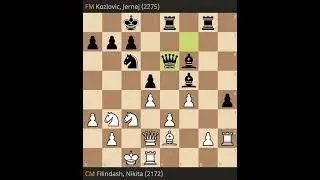 Nikita Filindash vs Jernej Kozlovic &bull; European Youth Team Chess Championship 2025   Open U18 &bull; Round