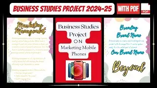 Business Study Project On Marketing Management Mobile 2024-25 || With PDF|| Class 12 #business