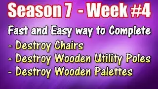 Fortnite Battle Royale - Easy Way To Complete Destroy Chairs, Utility Poles, and Palettes