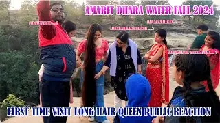 AMRIT DHARA VLOG | LONG HAIR QUEEN PUBLIC REACTION | Q&A IN public reaction| Amrit dhara |long hair