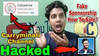 Carryminati Channel Hacked I CarryisLive Channel Is Hacked  I Why Carryminati Channel Hacked 😨