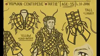 character design no139 ✨[Arthur Scout Coultertrap]✨ a human centipede