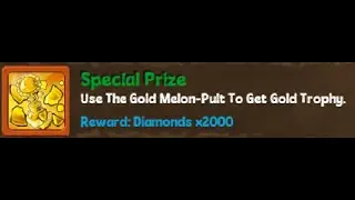 pvzhybrid v3.3 gold melon pult trophy achievement earned.