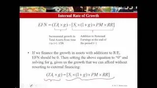 Internal and Sustainable Growth Rates