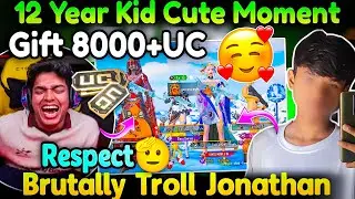 12 Years Kid Cute Moment🥰 Jonathan Gift 8000+ UC🔥Respect🫡Simpp Jonny🫂
