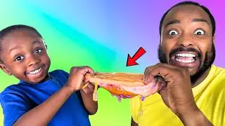 AJ and Aaliyah Make PB&J Slime | Fun Pretend Play for Kids