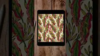 Abstract leaf seamless or surface pattern on @procreate tutorial #seamlesspattern #surfacepattern
