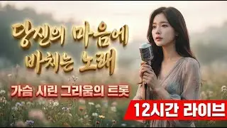[12시간] 마음이 울적하고 공허할 때... 텅 빈 가슴을 따뜻하게 채워주는 힐링 트로트 연속듣기