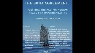 WEBINAR: BBNJ Agreement- Getting the Pacific Ready for Implementation