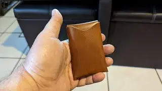 The Cortez Mini Leather Card Case Wallet Origami Stitchless