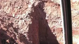 Mining opals - Hitachi san in Jundah-Opalville