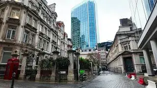 [4K] Rainy Morning in Moorgate | London Walking Tour