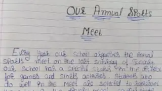 Write an essay our annual sports meet || Essay writing in english