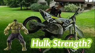 How to lift a dirt bike onto a stand - for short people