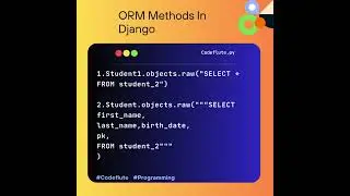 raw method  in django ( ORM ) |  #python #pythonlearning  #lambda #pythontricks #education