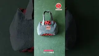 Jeans into bags old clothes transformation