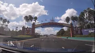 Driving Around a (Mostly) Closed Walt Disney World Resort - 4K