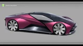 Relaxing music for sketching, lo-fi, relaxation, guitar, car design 2