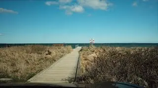 Drive in Denmark from Norsminde to Ajstrup Strand