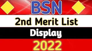 bsn 2nd Merit List Display 2022 |Nursing Admissions 2022 |bsn Closing Merit 1st list  2022