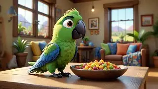 Don&rsquo;t Let the Parrot Steal Your Snack!   Learn Colors & Counting for Kids | Preschool Learning Video