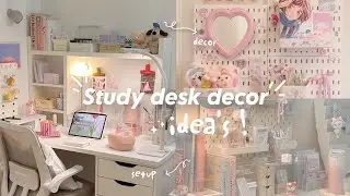 How to make your study desk more aesthetic & cozy! ⋆. 🎧☁️