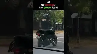 This traffic light doesn't turn green unless everyone in a motorcycle is wearing a helmet. #ai