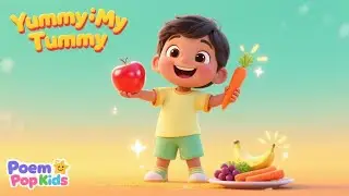 Yummy in My Tummy 🍎🥕 | Healthy Food Song for Kids | Poem Pop Kids #rhymesforkids