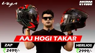 New Studds Helios vs Vega Zap😍 Kaunsa Hai Best Budget Helmet? City Ride, Wind Noise, comfort & Look