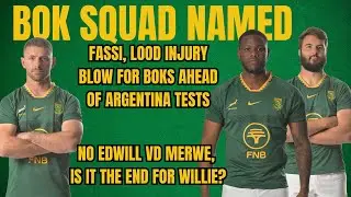 BOK SQUAD FOR PUMAS TESTS:  Lood, Fassi injured, and no Edwill, Willie