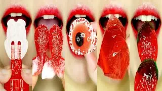 EXTREME Red Snacks ASMR Collection!❤️ (Crunchy, Chewy, Tingle Sounds) Mukbang