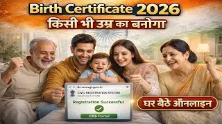 Birth Certificate 2026 | पुराना जन्म प्रमाण पत्र डिजिटल कैसे करें | CRS Portal Online Apply