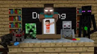 Monster School: Drawing - Minecraft animation