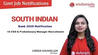 South Indian Bank 2020 Notification | 16 CSO & Probationary Manager Recruitment @Wisdom Jobs