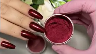 ♥️COMO HACER ACRÍLICO💅🏼rojo tinto♥️ 