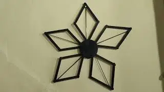 Icecream के स्टिक से बनाए एक सुंदर सा wall hanging 😍Wall hanging flowers 🌹 ideas #icecream stick |  