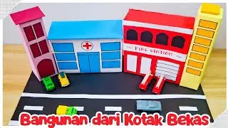 Cara Membuat Model Bangunan dari Barang Bekas || Kerajinan dari Barang Bekas || Miniatur Kantor