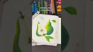 BOX DRAWING pears 🍐 | unconventional colored pencil art #pear #coloring #drawing #art #fruitart