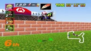 Mario Kart 64 ITEM BLAST | Mario Raceway Feather Shortcut 1 | Romhack/Mod