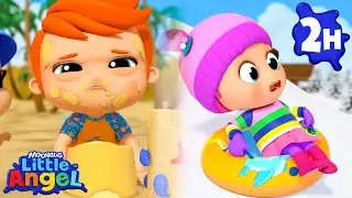 Summer VS. Winter☀️❄️ | 📖Little Angel📖Moonbug Kids📖Learning Corner